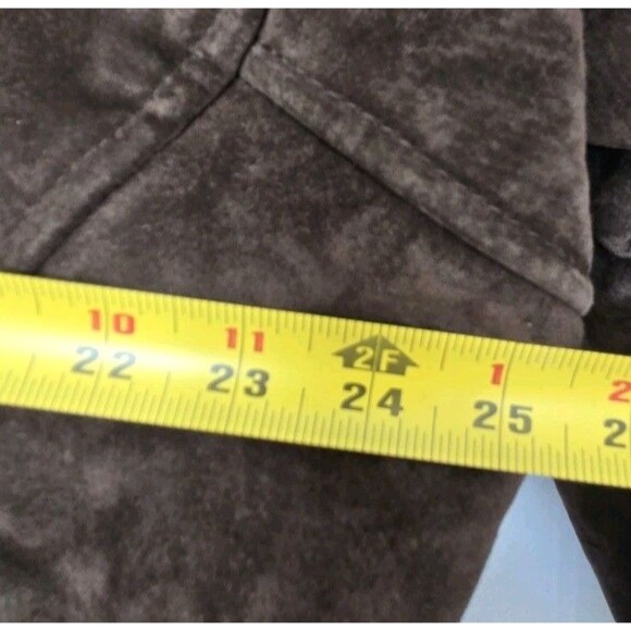 J Percy Marvin Richards Coat Womens L Leather Fur Trim Winter Old Money Brown - Picture 8 of 9